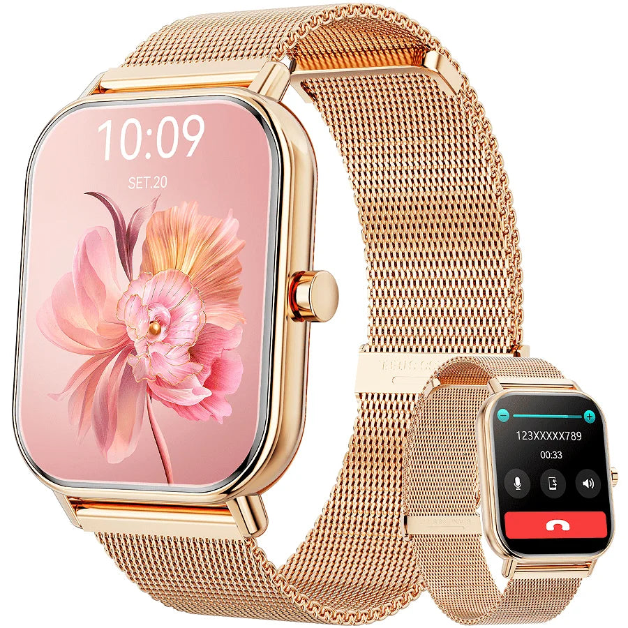 1.85″ Smartwatch, Multiple Sports Modes,Ip67 Waterproof Smartwatch(Gold)
