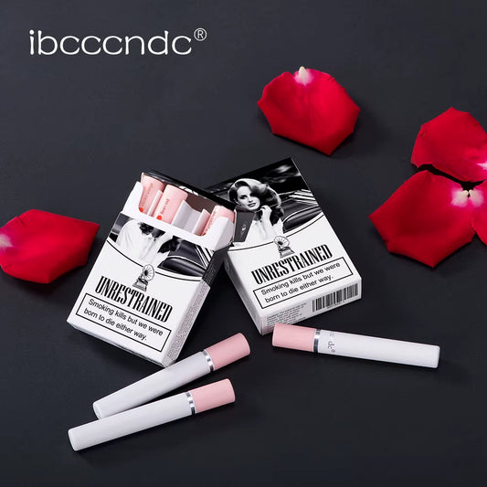 4 Pcs/Set Cigarette Lipstick Set Long Lasting Lip Glaze Matte Lip Gloss Waterproof Lip Stick Tube Nude Lip Tint Makeup Cosmetics