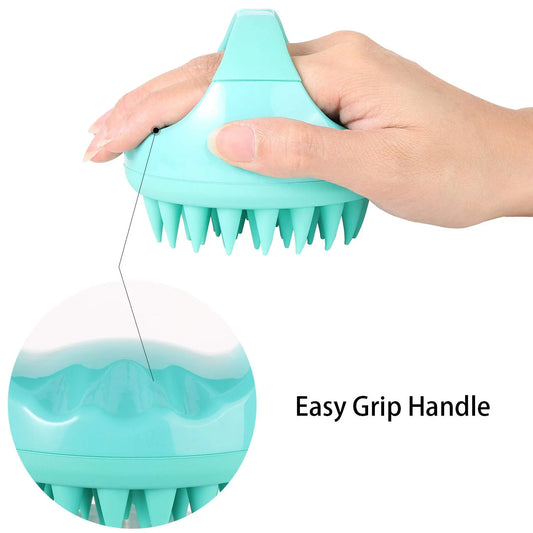 1 Pack Silicone Scalp Massaging Shampoo Brush Head Scrubber Hair Wash Tool Cleansing Dandruff Brush