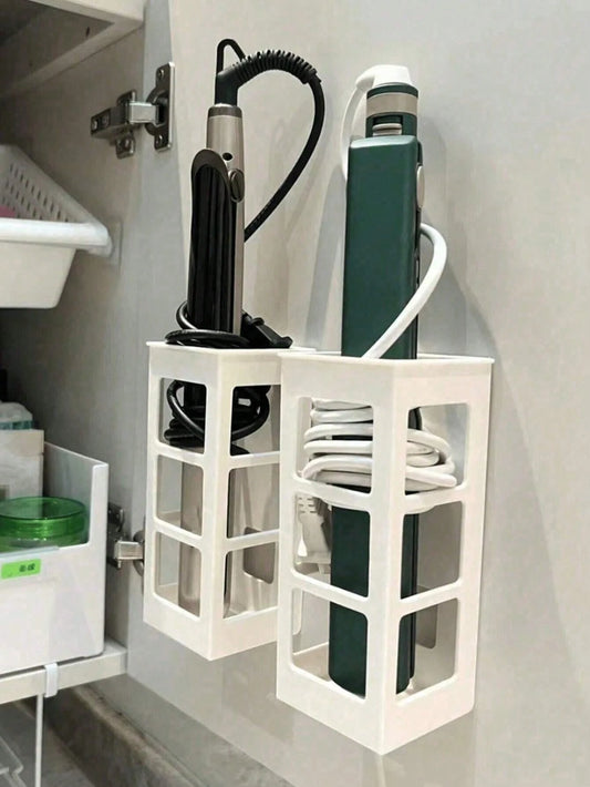 1/2/3Pcs Acrylic Plastic Bathroom Comb Holder, Wall-Mounted No-Drill Storage Rack for Vanity, Clear Transparent Organizer for Hair Brushes and Toiletries, 6.89In Length