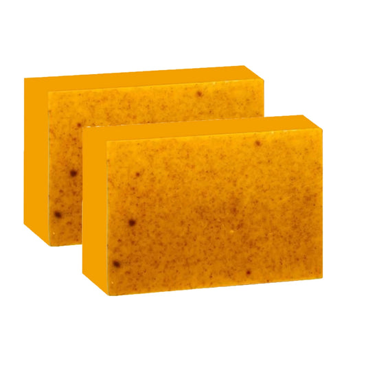 2PCS Lemon Turmeric Kojic Acid Soap Bar, Turmeric Face and Body Soap, Skin Brightening for Girl Woman, Turmeric Soap Bar for Face & Body