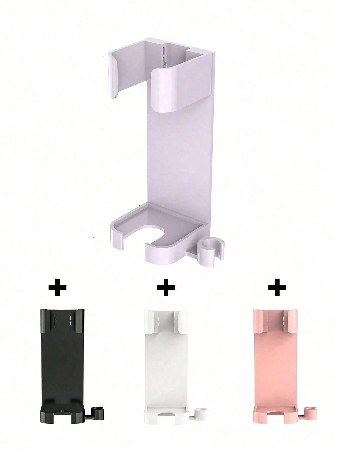 1/2/3Pcs Acrylic Plastic Bathroom Comb Holder, Wall-Mounted No-Drill Storage Rack for Vanity, Clear Transparent Organizer for Hair Brushes and Toiletries, 6.89In Length