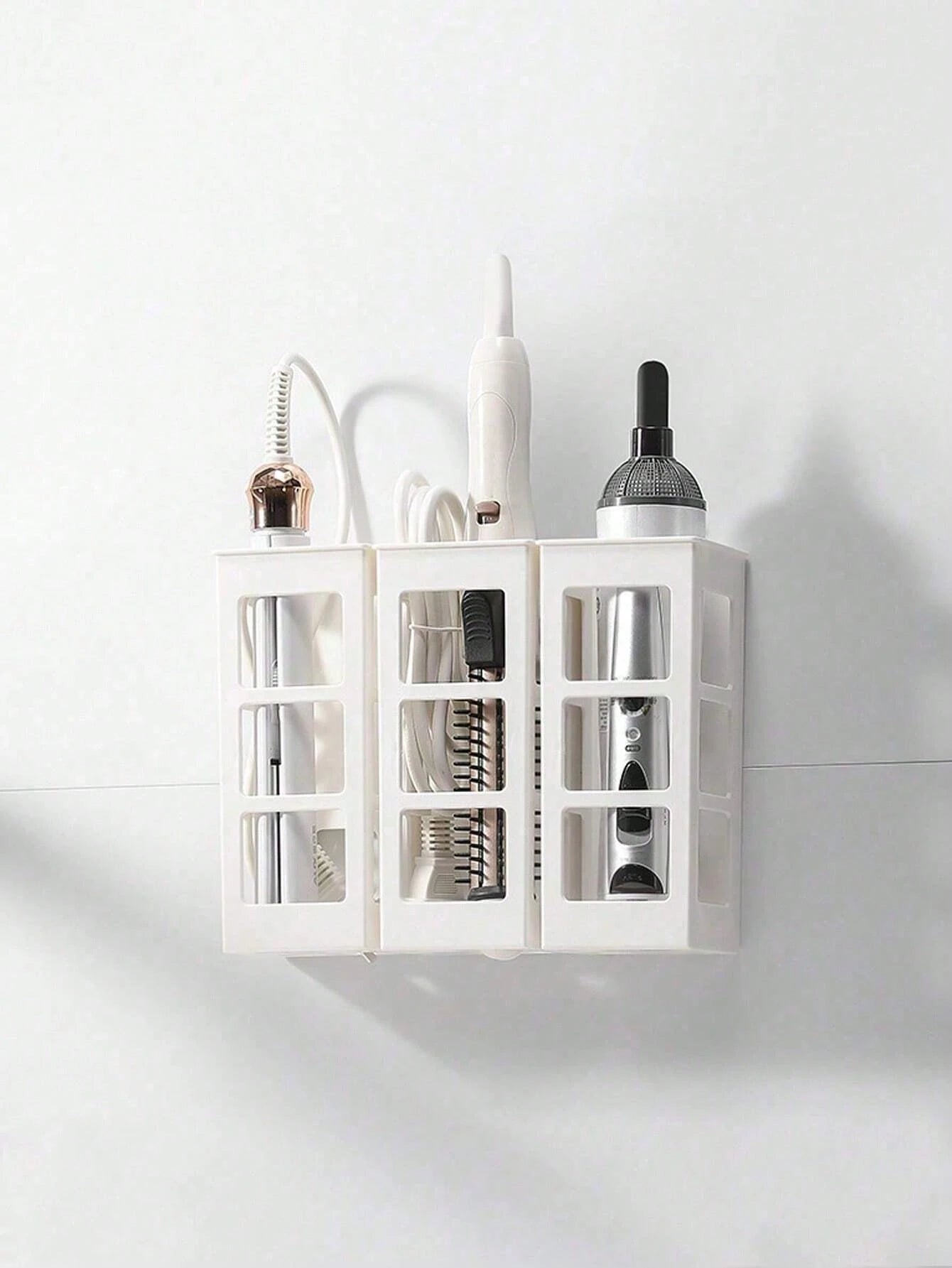 1/2/3Pcs Acrylic Plastic Bathroom Comb Holder, Wall-Mounted No-Drill Storage Rack for Vanity, Clear Transparent Organizer for Hair Brushes and Toiletries, 6.89In Length
