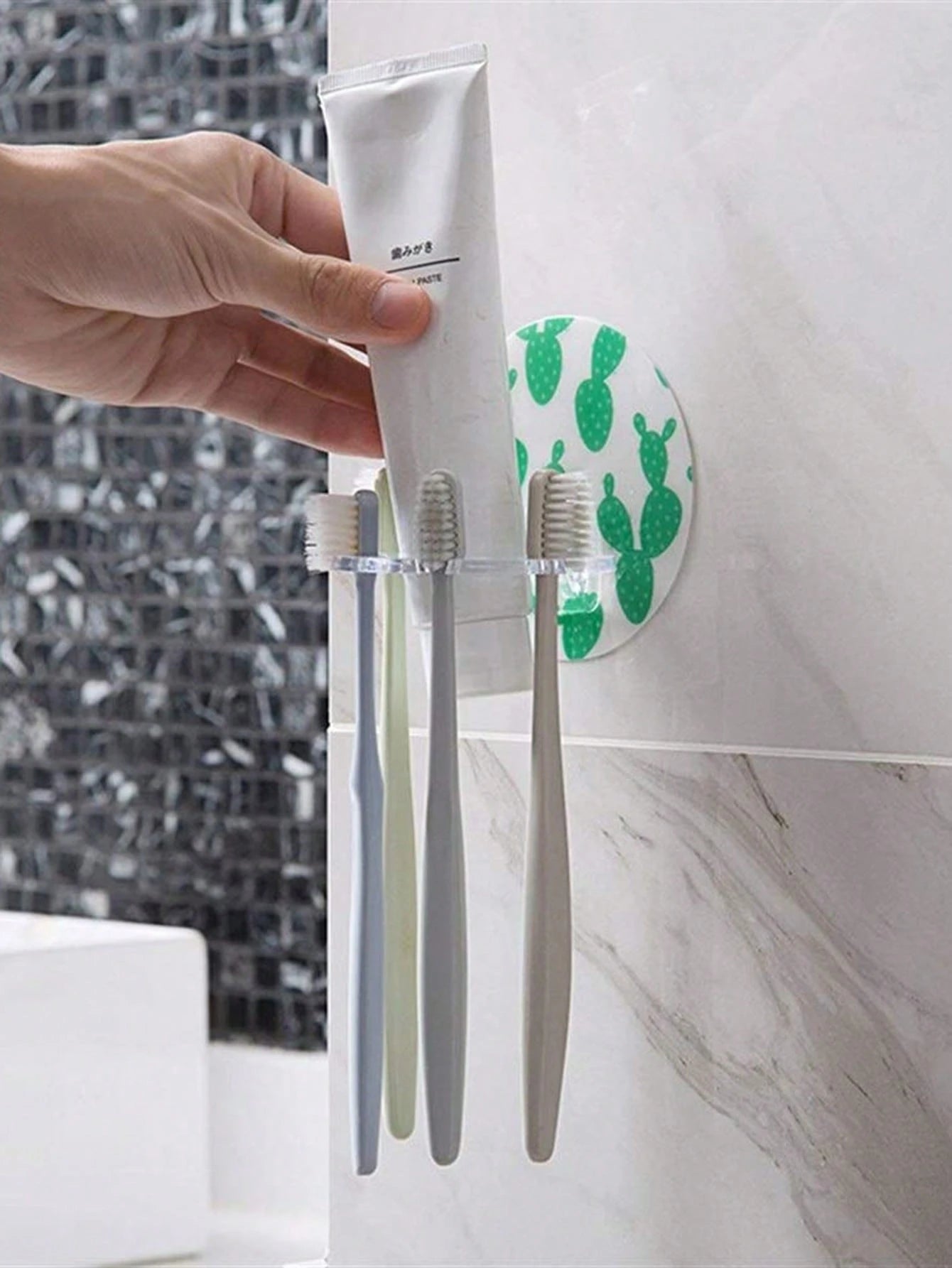 1/2/3Pcs Acrylic Plastic Bathroom Comb Holder, Wall-Mounted No-Drill Storage Rack for Vanity, Clear Transparent Organizer for Hair Brushes and Toiletries, 6.89In Length