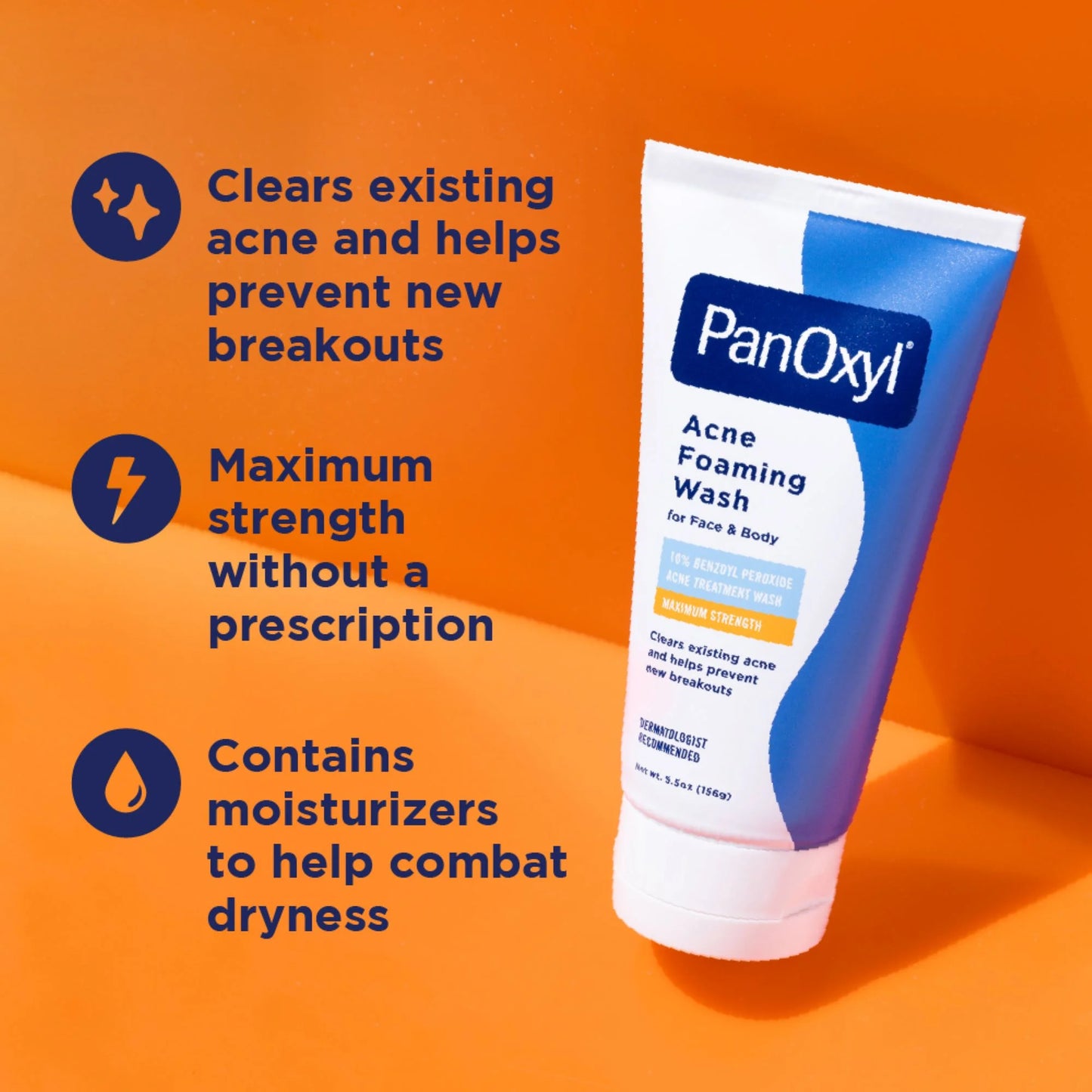 Foaming Acne Wash, 10% Benzoyl Peroxide, Maximum Strength - 5.5 Oz