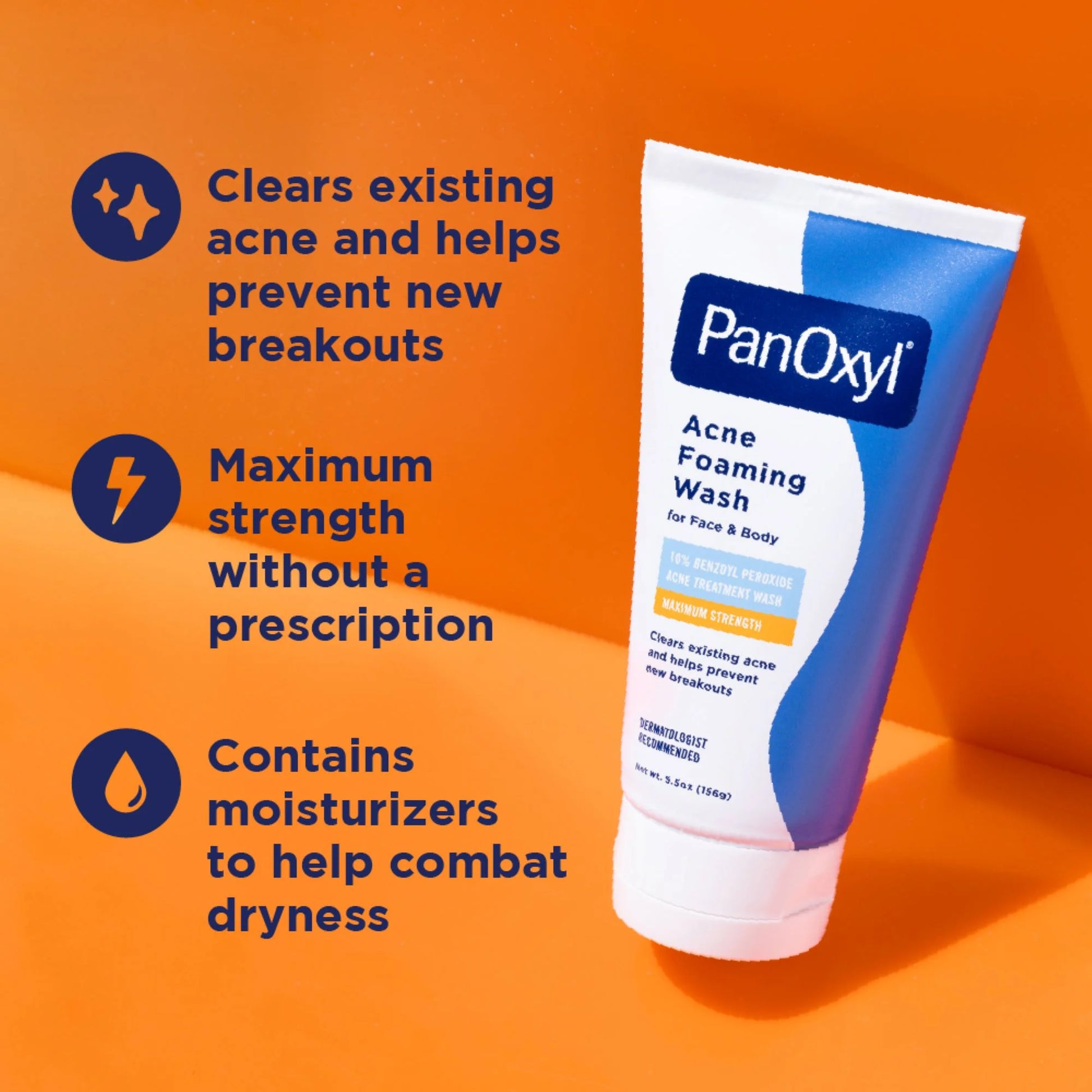 Foaming Acne Wash, 10% Benzoyl Peroxide, Maximum Strength - 5.5 Oz
