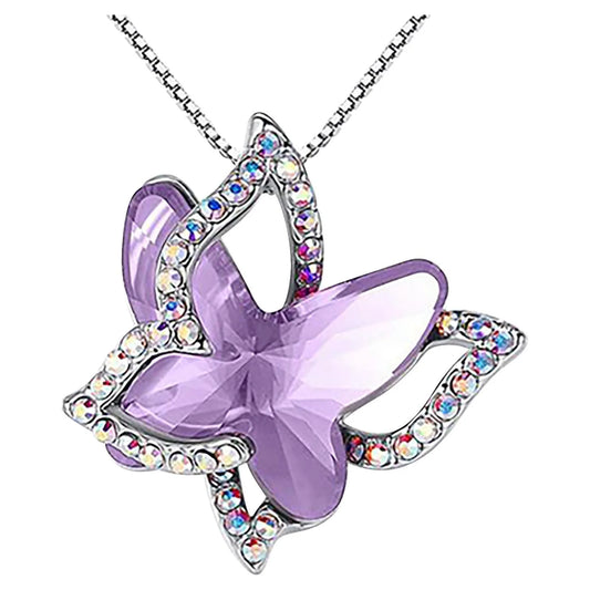 Gifts for Women Valentine'S Day Gift for Women Ladies Crystal Necklace Multicolor Fashion Pendant Necklace on Clearance