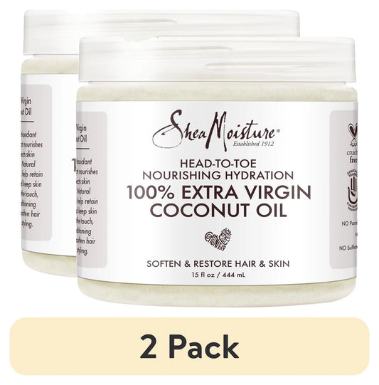 (2 Pack)  100% Extra Virgin Coconut Oil Nourishing Hydration, 14.5 Oz